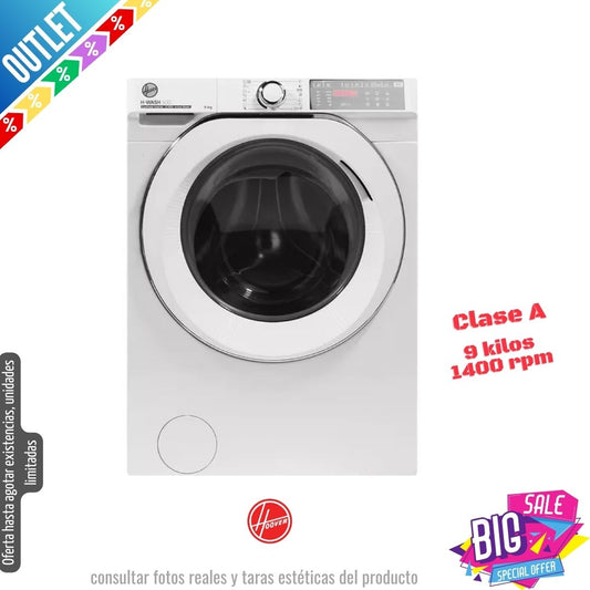 Lavadora Hoover 9kg blanca 1400rpm HWB49AMC/1-80 OUTLET