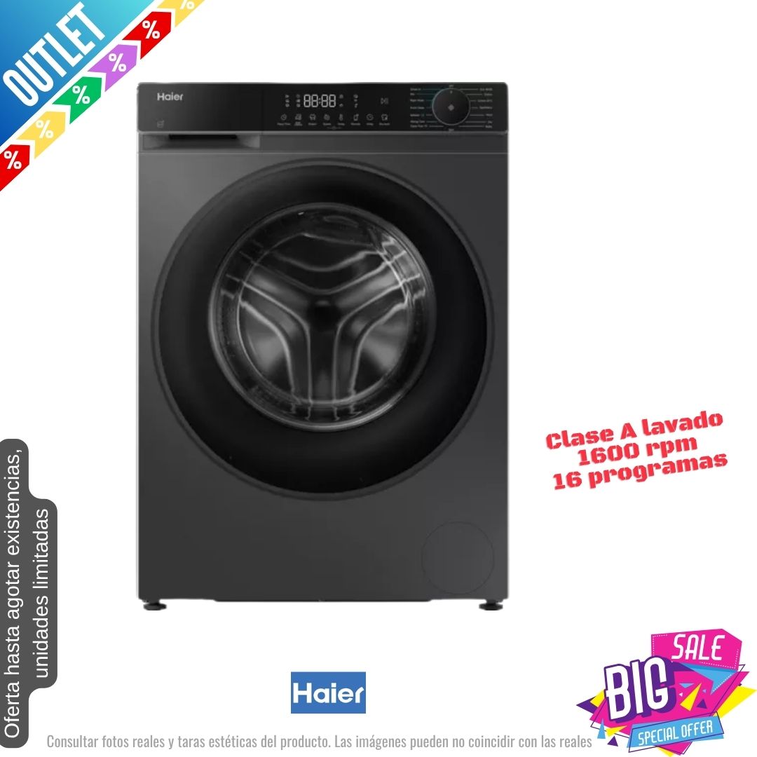 Lavasecadora Haier 10/6kg inox 1600rpm (026292) OUTLET