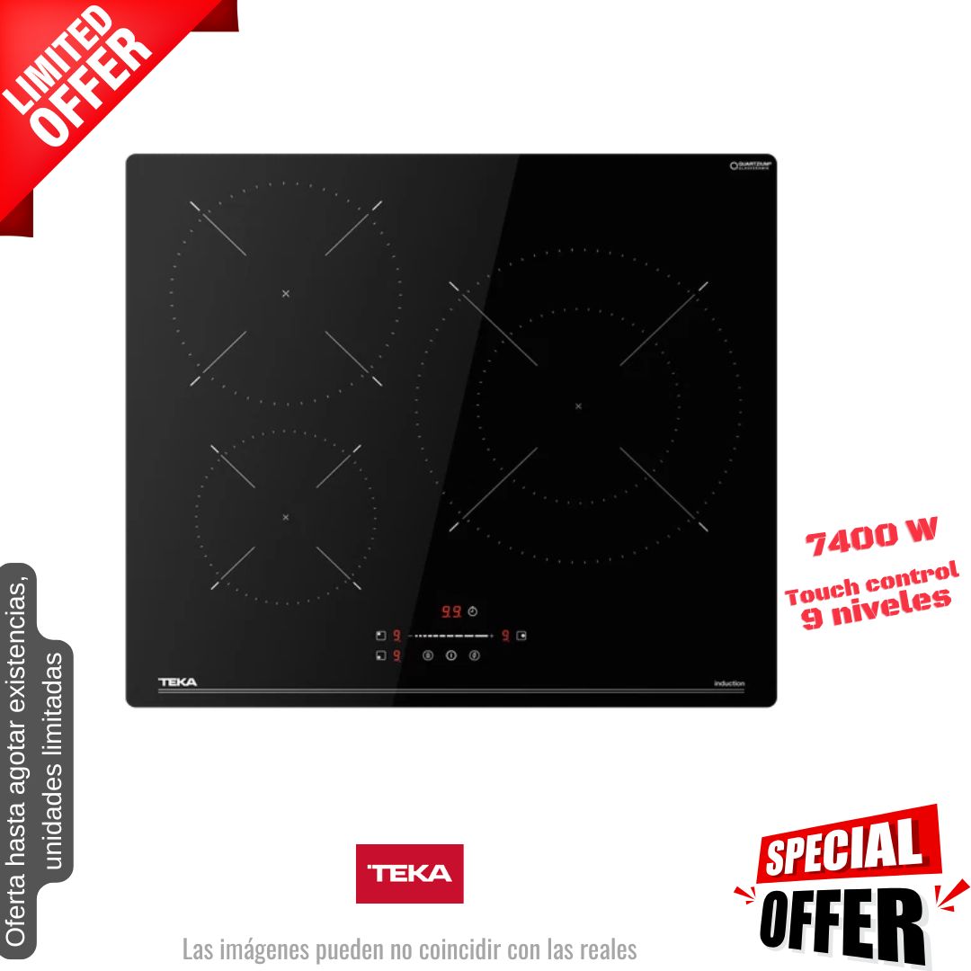 Placa indución Teka 3 fuegos 60cm IBC63110SSM OFERTA