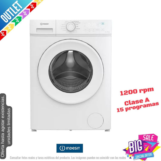 Lavadora Indesit 7kg blanca 1200rpm (026250) OUTLET