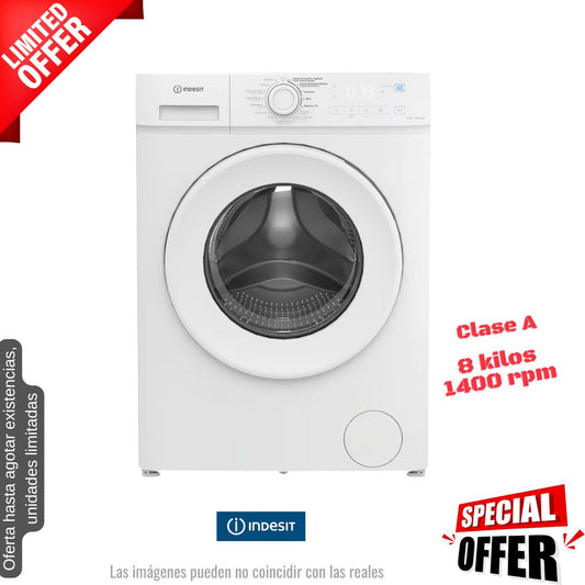 Lavadora Indesit 8kg  blanca 1400rpm IMA864MYTIMESP OFERTA