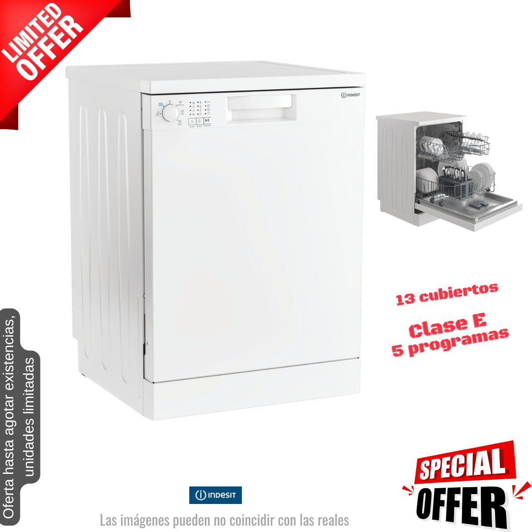 Lavavajillas Indesit blanco 60cm 13 cubiertos (026335) OFERTA