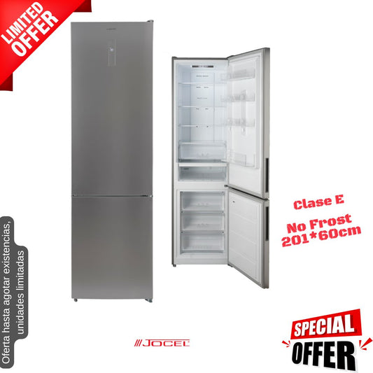 Frigorífico combi Jocel inox 201*60cm JC013545 OFERTA