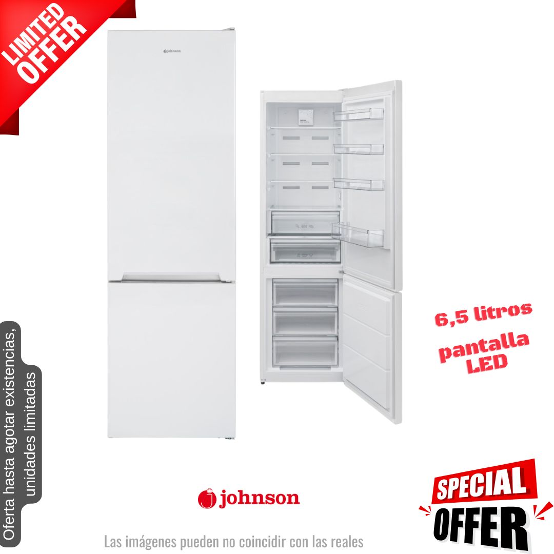 Frigorífico combi Johnson blanco 201*60cm JRC201EMW OFERTA