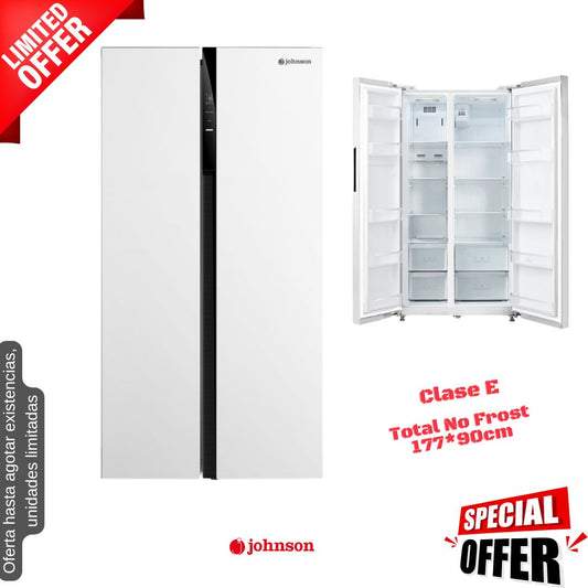Frigorífico Americano Johnson blanco 177*90cm JRSS1779ENW OFERTA