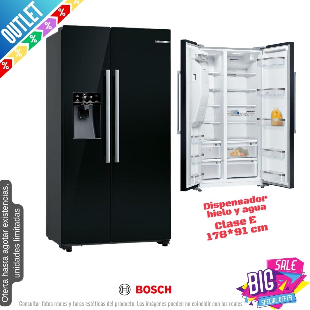 Frigorífico americano Bosch negro 179*91cm (026373) OUTLET
