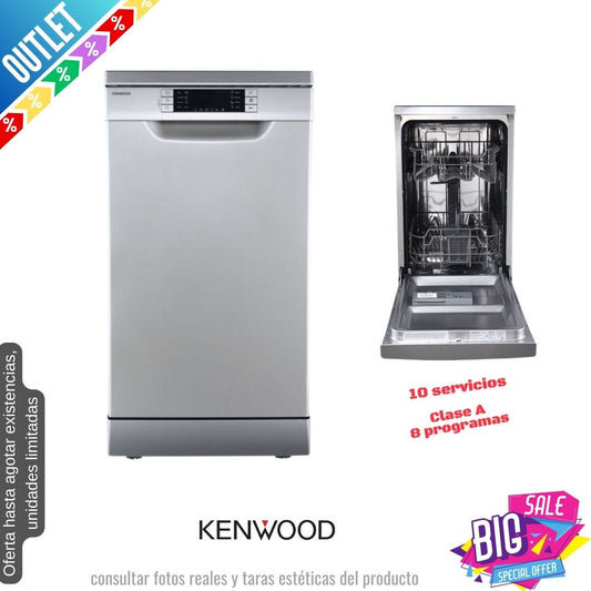 Lavavajillas Kenwood inox 60cm 10 servicios KDW45S16/A OUTLET