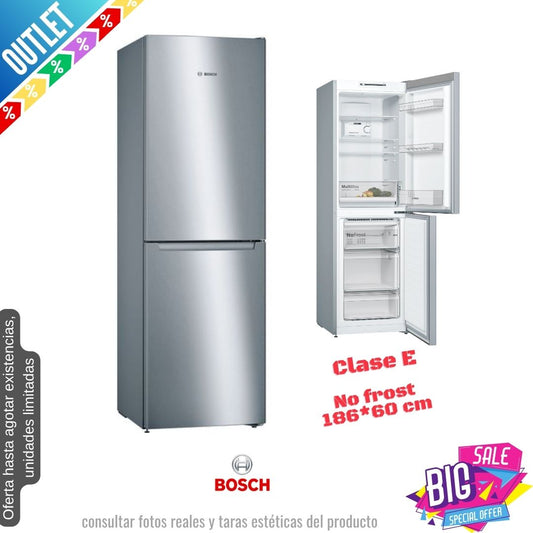 Frigorífico combi Bosch inox 186*60cm KGN34NLEAG OUTLET