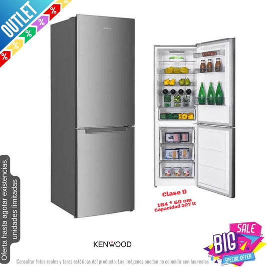 Frigorífico combi Kenwood inox 185*60cm KNF60XD23 OUTLET