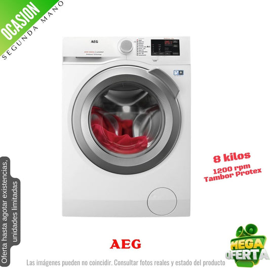 Lavadora AEG 8kg blanca 1200rpm L6FB1824U OCASION