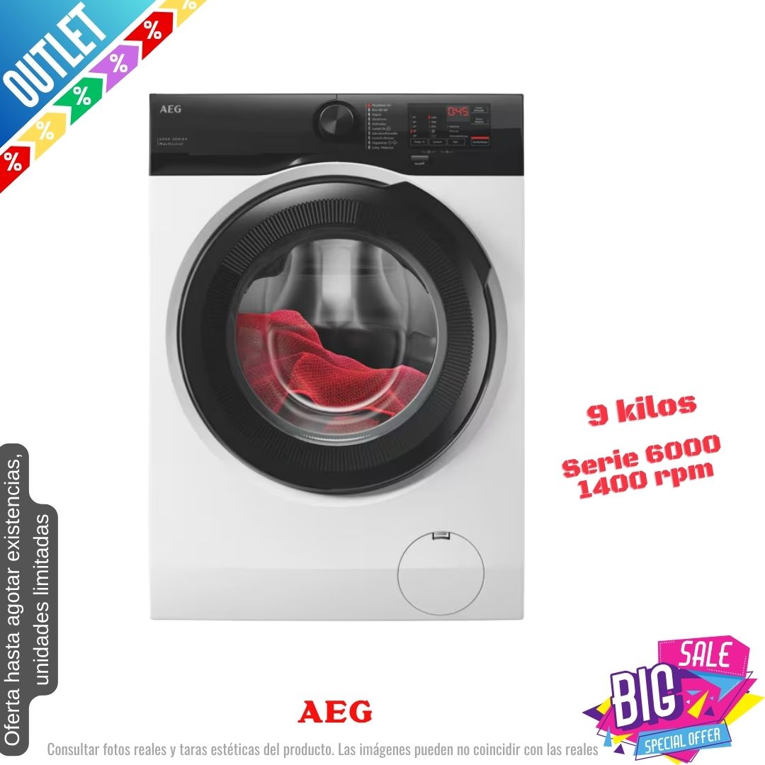 Lavadora AEG 9kg blanca 1400rpm (026384) OUTLET