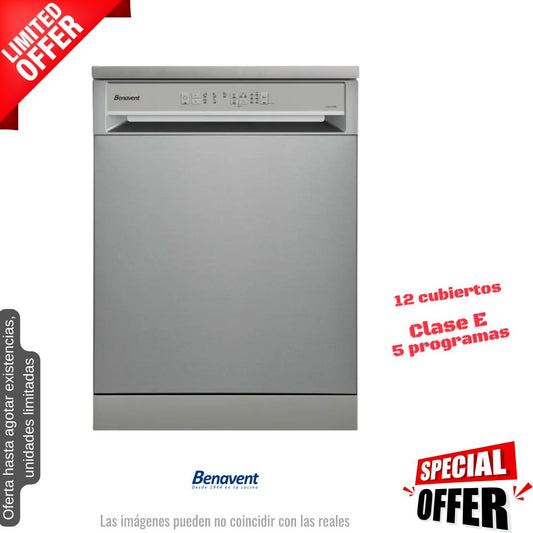 Lavavajillas Benavent inox 60cm 12 cubiertos LVBV6001X OFERTA