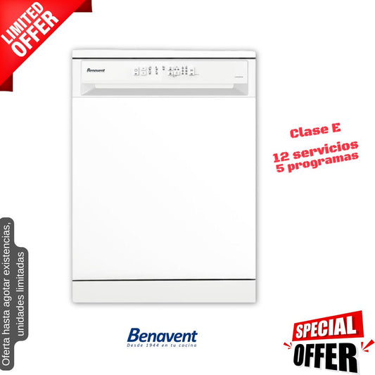 Lavavajillas Benavent blanco 60cm 12 servicios LVBV6001W OFERTA