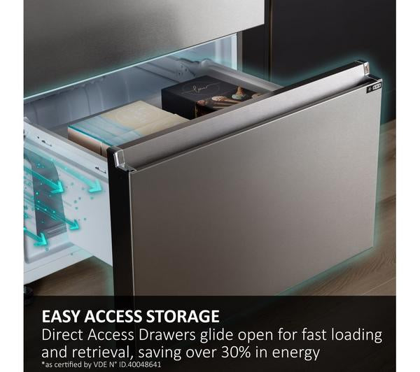 Frigorífico francés Haier negro 190*70cm HFR5719ENPB OUTLET