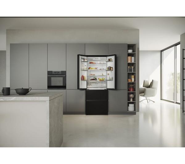 Frigorífico francés Haier negro 190*70cm HFR5719ENPB OUTLET