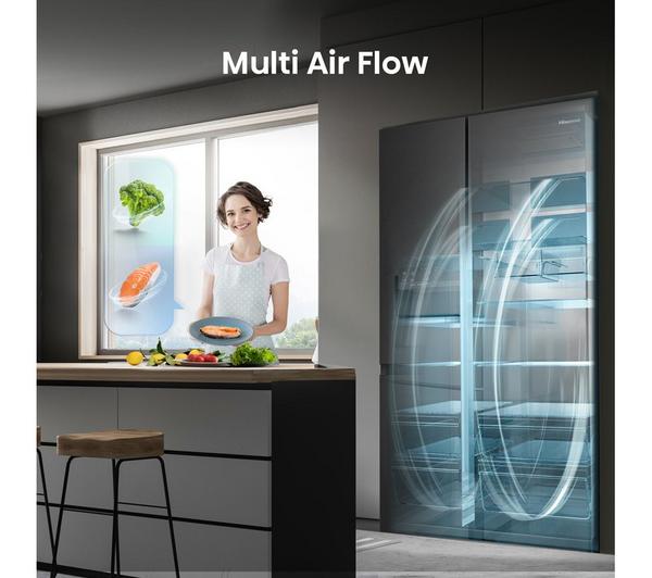 Frigorífico americano Hisense negro RS818N4IFE OUTLET