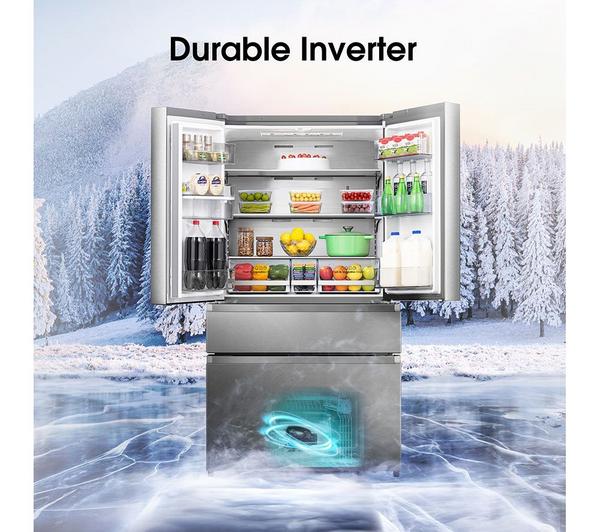 Frigorífico Americano francés Hisense inox 179*91cm RF749N4SWSE OUTLET