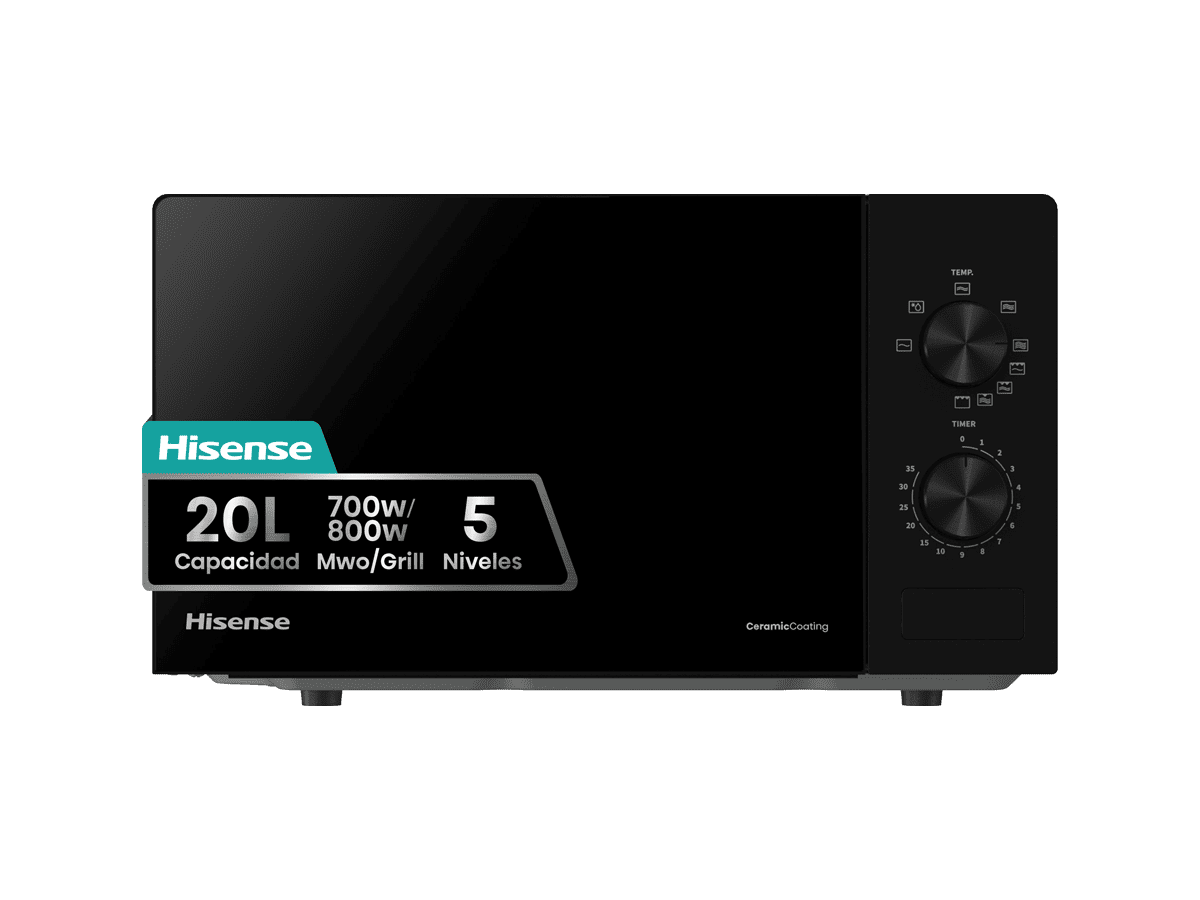 Microondas Hisense 20lt negro grill (026415)  OFERTA