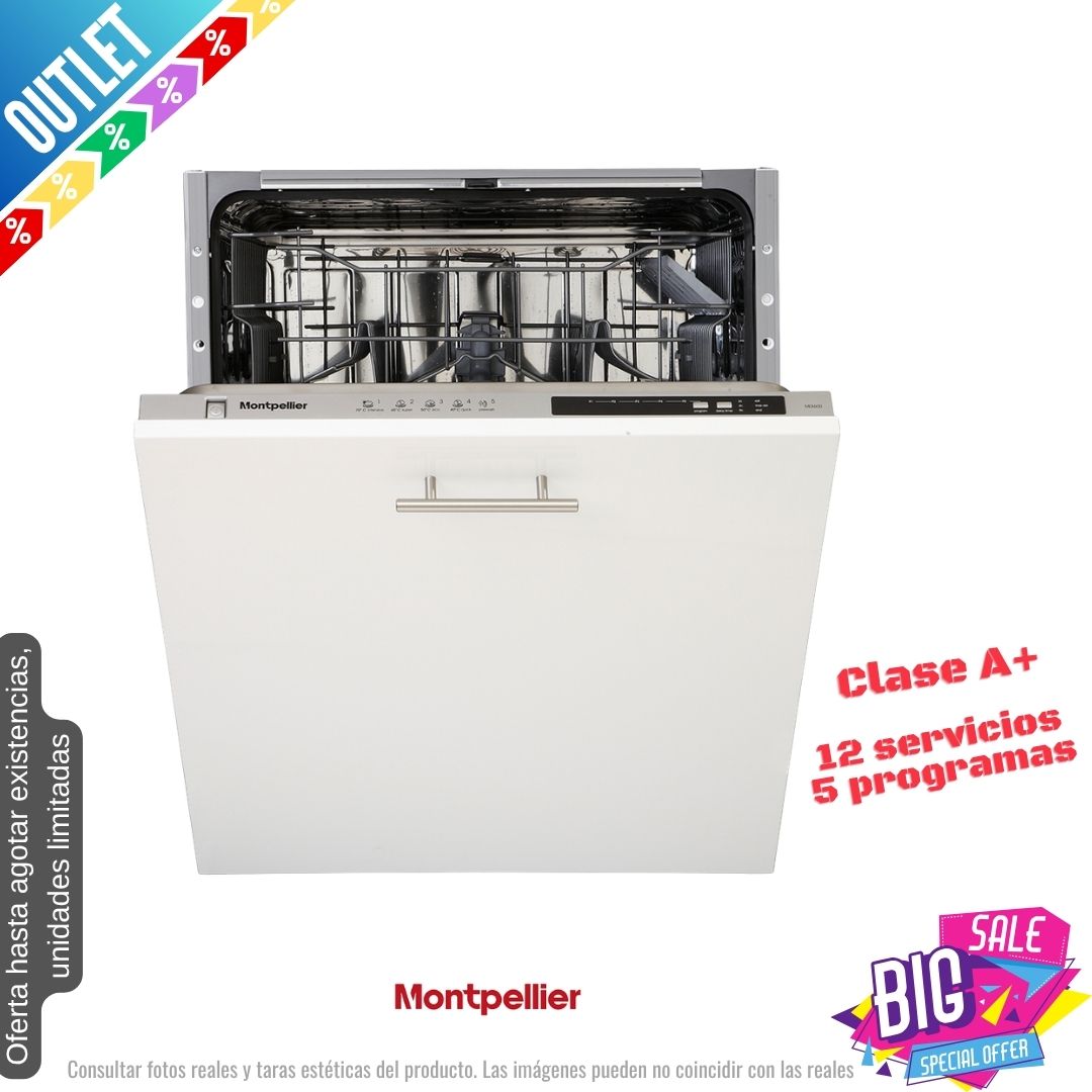 Lavavajillas Montpellier integración 60cm 12 cubiertos (026232) OUTLET