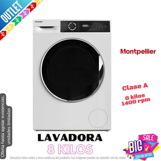 Lavadora Montpellier 8kg blanca 1400rpm (026347) OUTLET