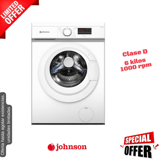 Lavadora Johnson 6kg blanca 1000rpm NARCEA60 OFERTA