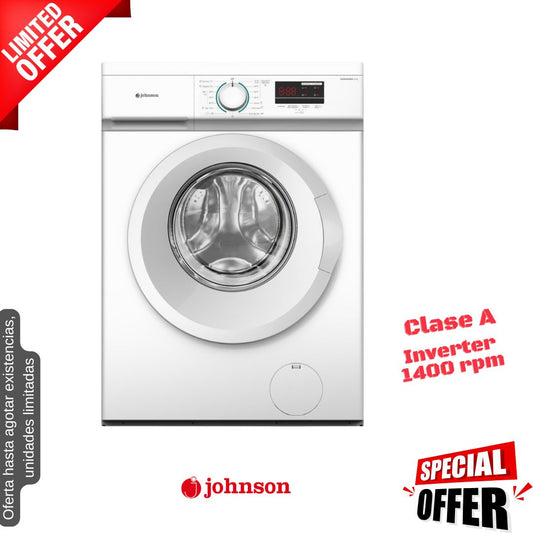 Lavadora Johnson 8kg blanca 1400rpm NARCEA80A OFERTA