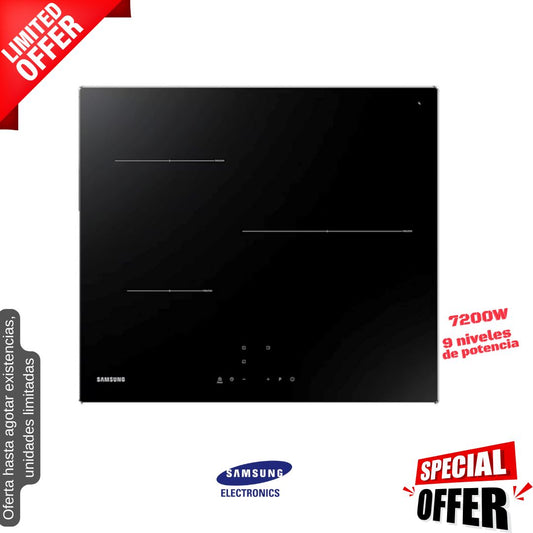 Placa inducción Samsung 3 fuegos NZ63T3706A OFERTA