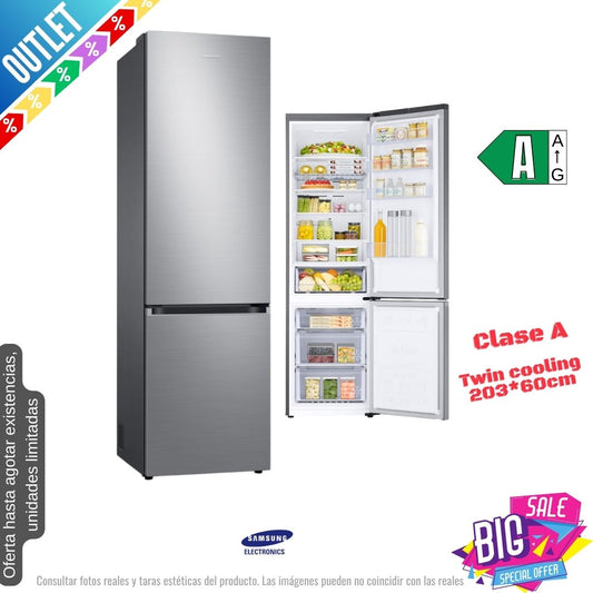 Frigorífico combi Samsung inox 203*60cm RB38C607AS9 OUTLET