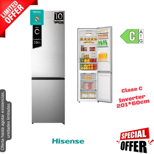 Frigorífico combi Hisense inox 201*60cm RB440N4ACC OFERTA