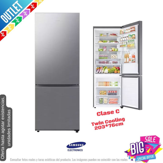 Frigorífico combi Samsung inox 203*76cm RB53DG703CS9 OUTLET