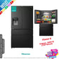 Frigorífico Americano Hisense negro francés RF728N4SBFE OUTLET