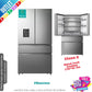 Frigorífico Americano francés Hisense inox 179*91cm RF749N4SWSE OUTLET