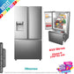 Frigorífico Americano Hisense francés inox 179*91cm (026417) OUTLET