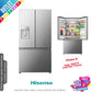 Frigorífico Americano Hisense francés inox 178*90cm RF815N4SESE OUTLET