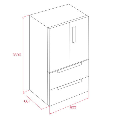 Frigorífico americano Teka francés negro cristal 190*83cm RFD77825 OFERTA