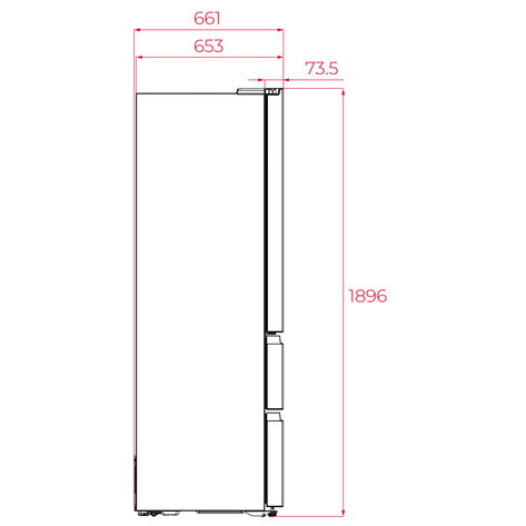 Frigorífico americano Teka francés negro cristal 190*83cm RFD77825 OFERTA