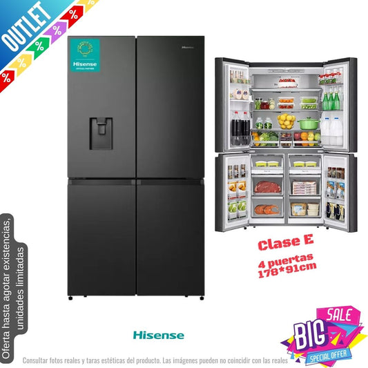Frigorífico Americano Hisense negro 4 puertas 179*91cm RQ758N4SWFE OUTLET