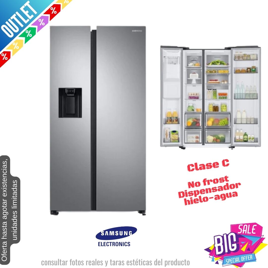 Frigorífico Americano Samsung inox 178*91cm RS68A884CSL OUTLET