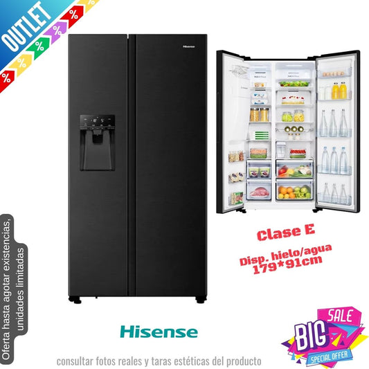 Frigorífico Americano Hisense negro 179*91cm RS694N4TFE OUTLET