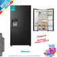 Frigorífico americano Hisense negro RS818N4IFE OUTLET