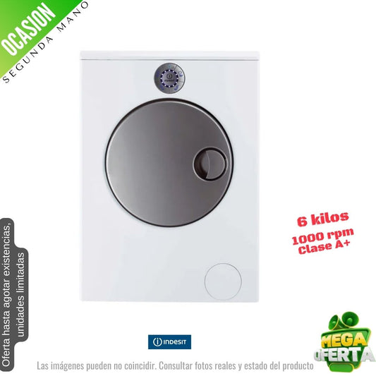 Lavadora Indesit 6kg blanca 1000rpm SIXL106EU OCASION