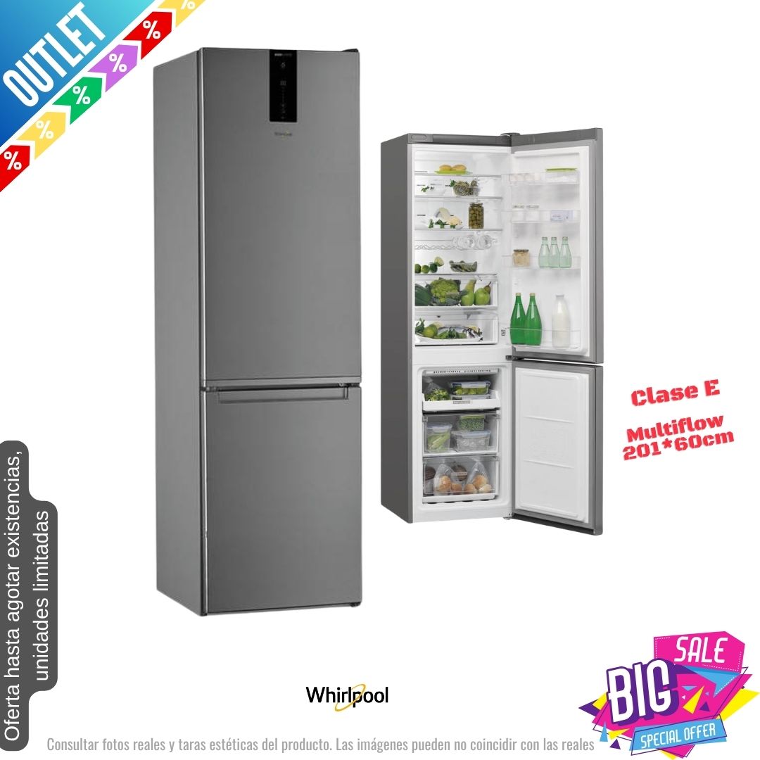Frigorífico combi Whirlpool inox 201*60cm (026316) OUTLET