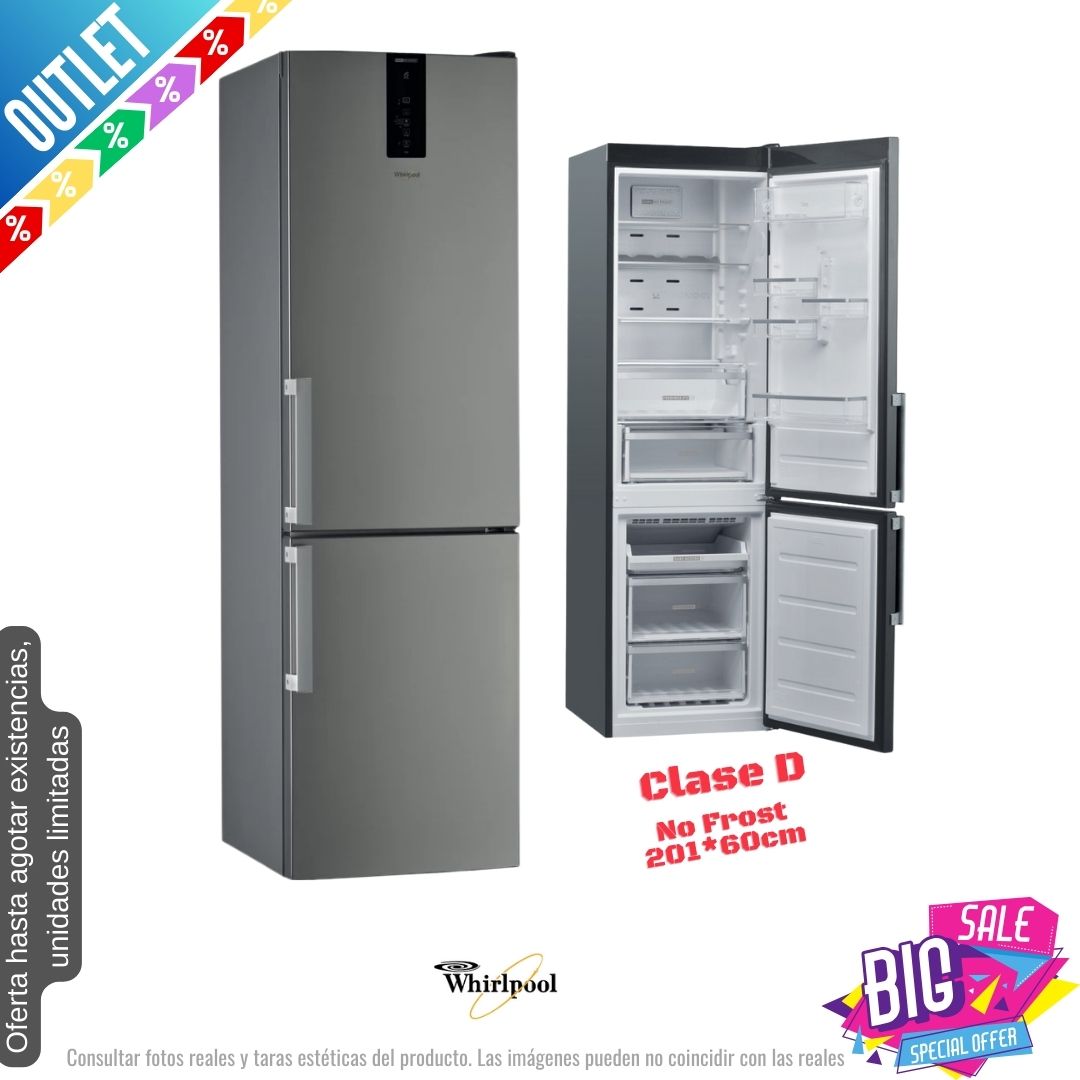 Frigorífico combi Whirlpool inox 201*60cm W9931DIX3 OUTLET