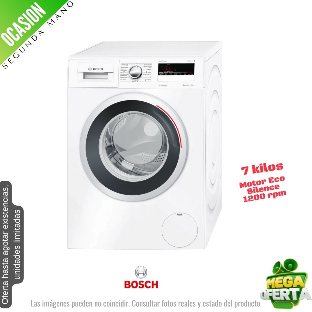 Lavadora Bosch 7kg blanca 1200rpm WAN24262ES OCASION