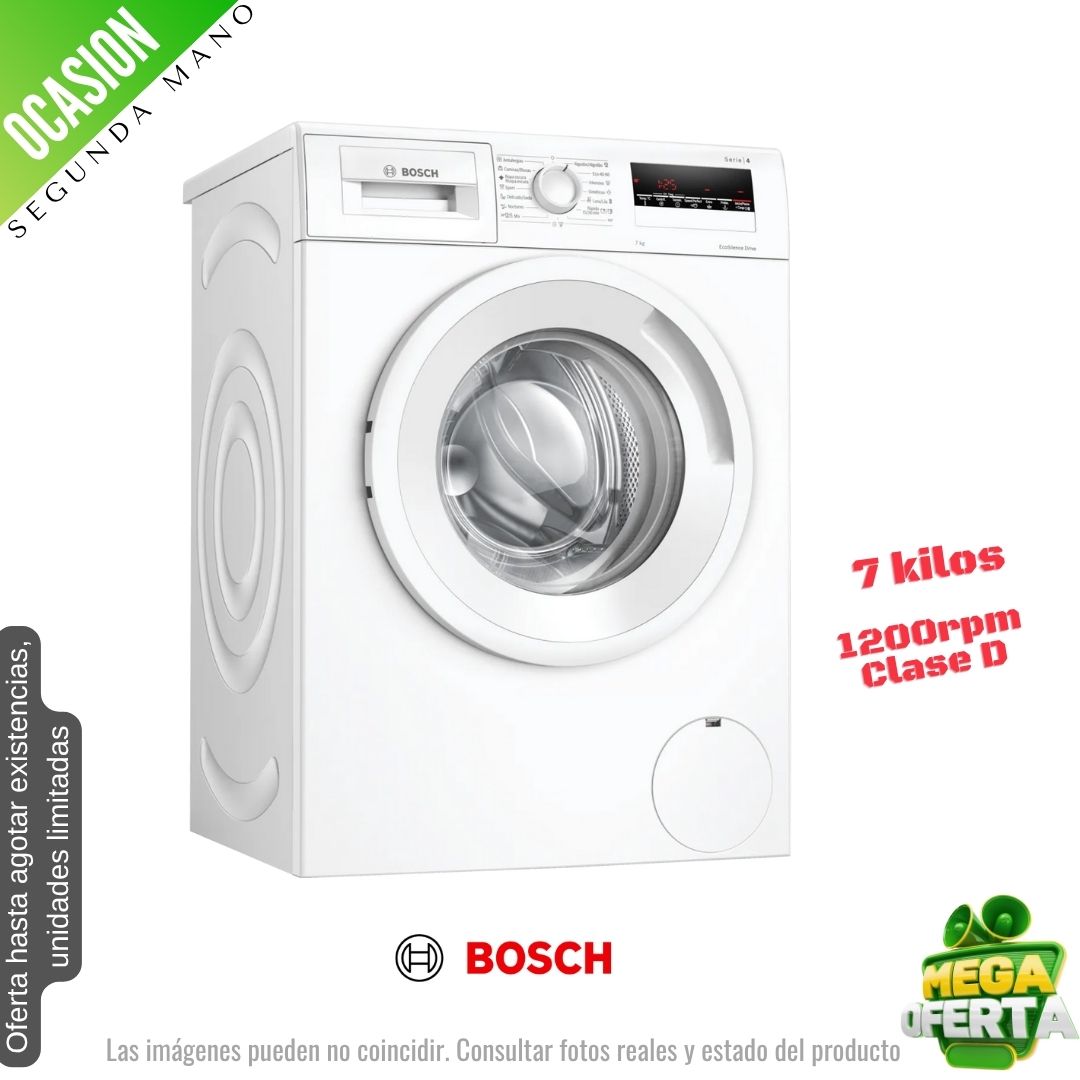 Lavadora Bosch 7kg blanca 1200rpm WAN24263ES OCASION