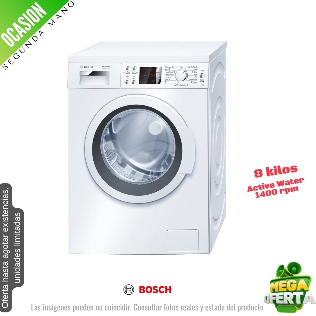 Lavadora Bosch 8kg blanca 1400rpm (026377) OCASION