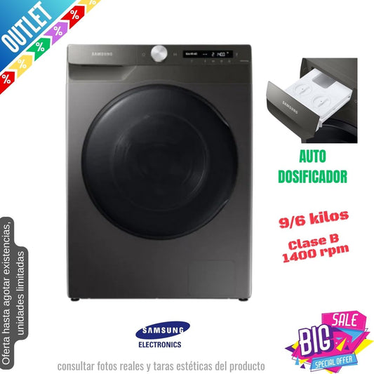 Lavasecadora Samsung 9/6kg inox 1400rpm WD90T534DBN/S3 OUTLET