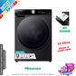 Lavadora Hisense 12kg negra 1400rpm WF7S1247BB OUTLET