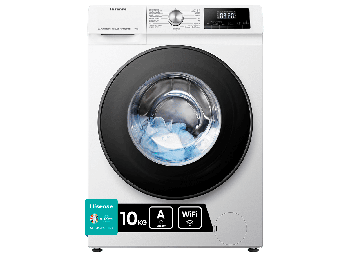 Lavadora Hisense 10kg blanca 1400rpm WFQA1014EVJM OUTLET