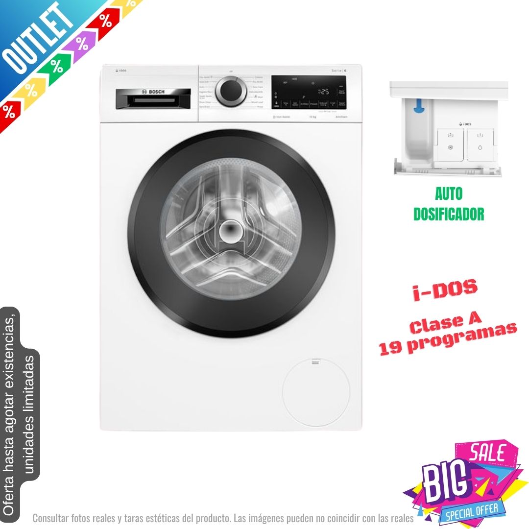 Lavadora Bosch 10kg blanca 1400rpm (026272) OUTLET